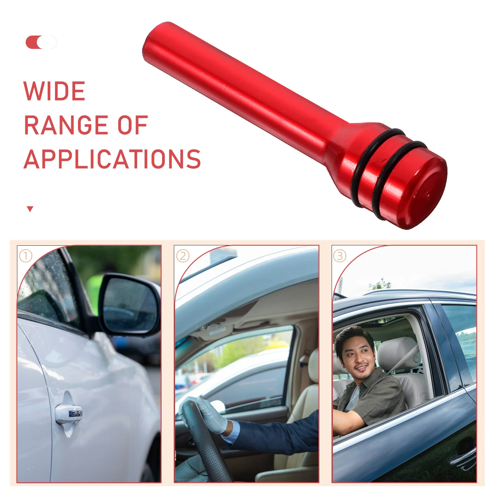 

Aluminum Alloy Door Lock Knobs Red Stylish Universal Inner Pull Car Door Lock Automotive Truck Vehicle Bolt
