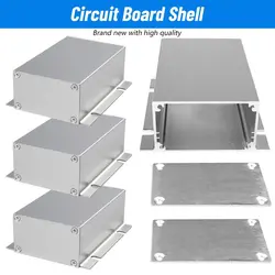 Silver Shielding Shell Instrument PCB Circuit Board Controller Housing Aluminium Enclosure Case Mini Electronic Project