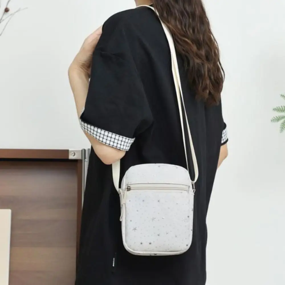 New Oxford Cloth Mini Phone Bag Lightweight Multi Layer Crossbody Bag Portable Star Style Small Purse Walking