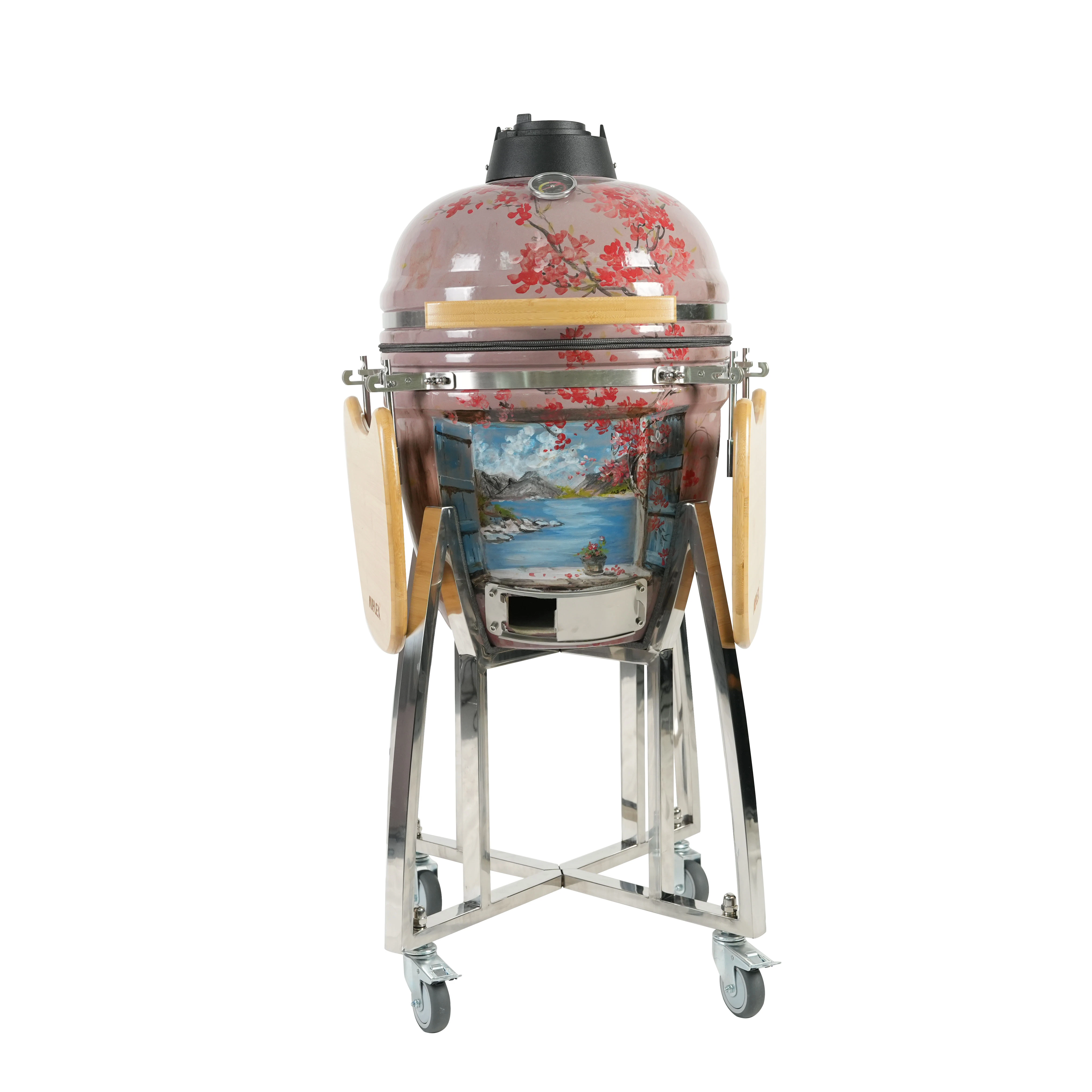 Hot 18/21/23 Inch OEM Painting New Arrival Kamado Extra Large Outdoor Kitchen Charcoal Barbecue Grill Kamado