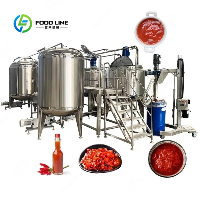 Cost-Effective Full Automatic Chili Pepper Paste Production Line Industrial Puree Making Equipment