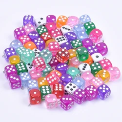 10/20/30pcs/Lot Random Mix Resin Dice Charms For Jewelry Making Bulk Colored Pendant Necklace Earring Handmade Material Supplies