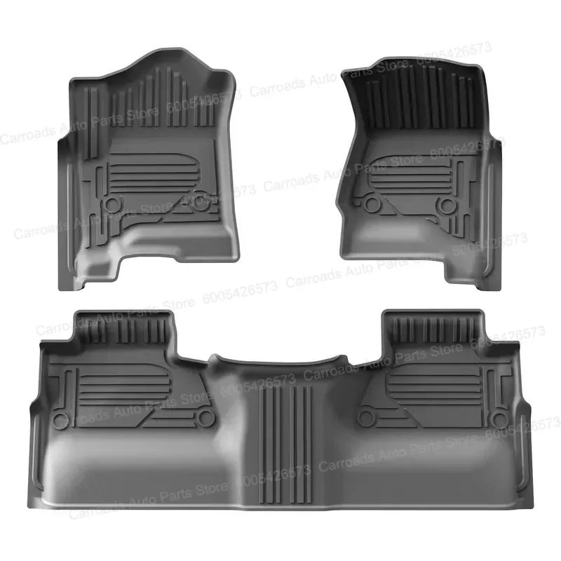 (LHD)For Chevrolet Silverado GMC Sierra 1500 2500 3500 Eco Friendly TPE Car Floor Mats All Weather Protection Custom Fit Liners