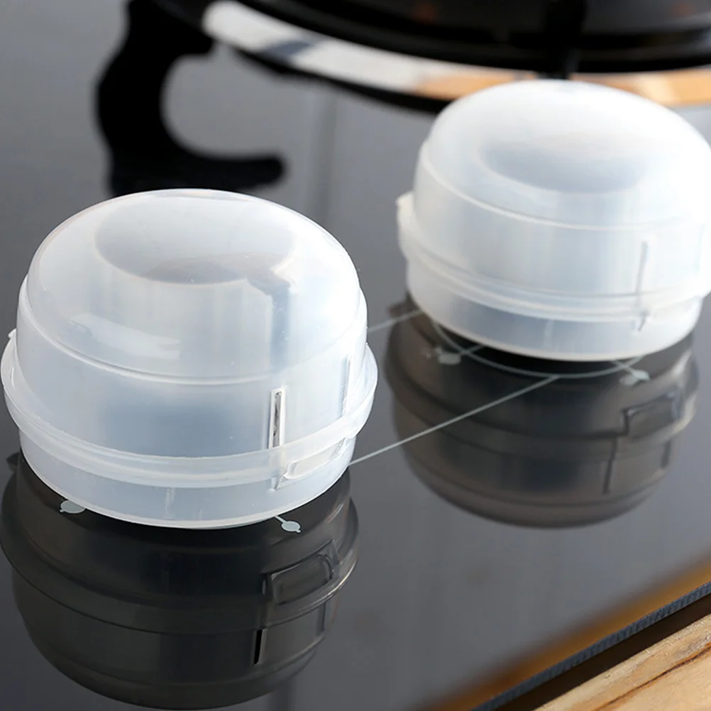 7 قطعة مقبض الغاز يغطي واضح حامي سلامة الطفل لموقد فرن شواء التحكم المقابض مقاومة درجات الحرارة العالية Pp الحرس #5