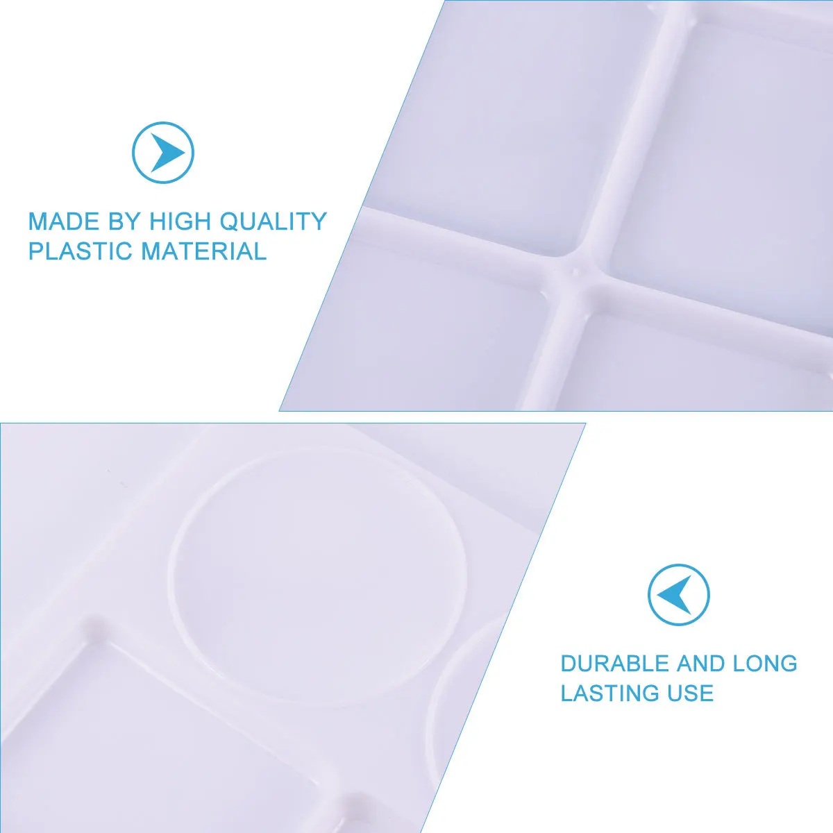

1pc Square Watercolor Pigment Trays White Painting Trays For Art Students Diy Portable Mixing Tray For Watercolor Gouache Oil