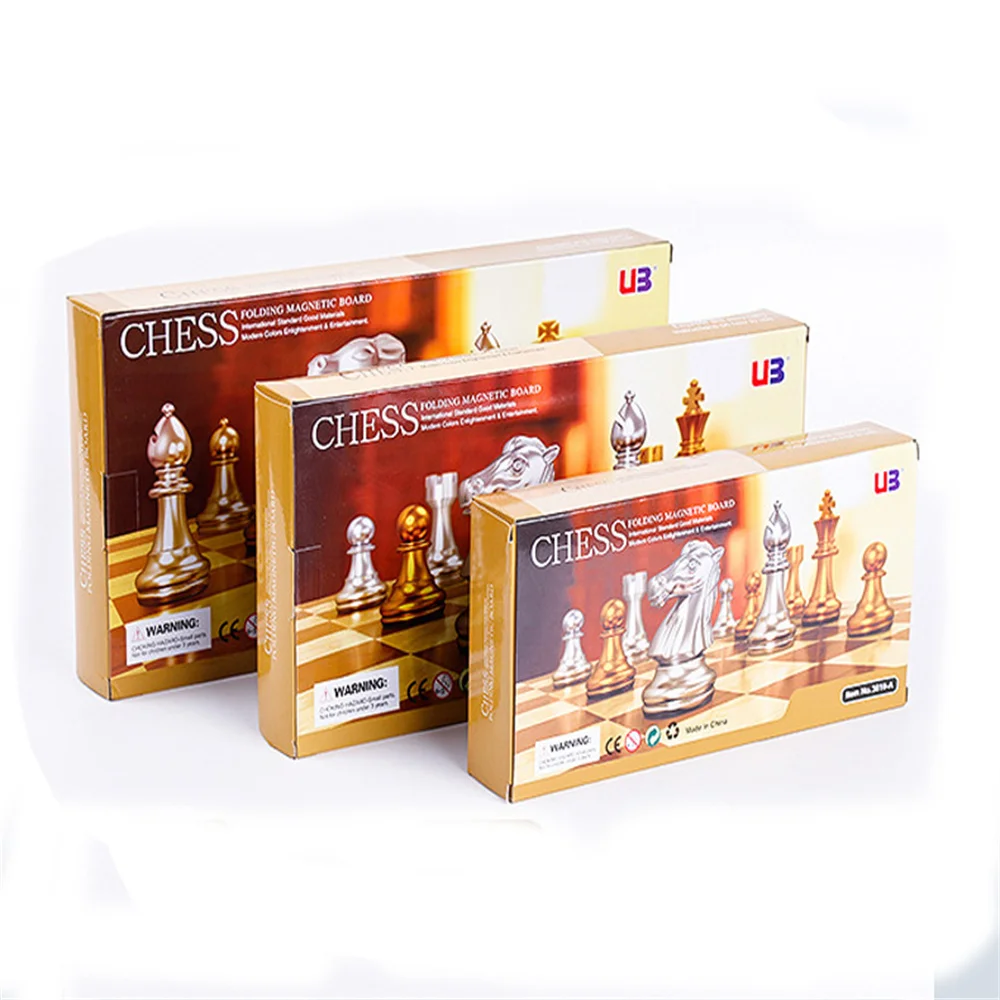 

Foldable Magnetic Chess for Party, Table Games Board, Puzzle Board, Card Games, Toy, Gold and Silver, Black and White Pieces