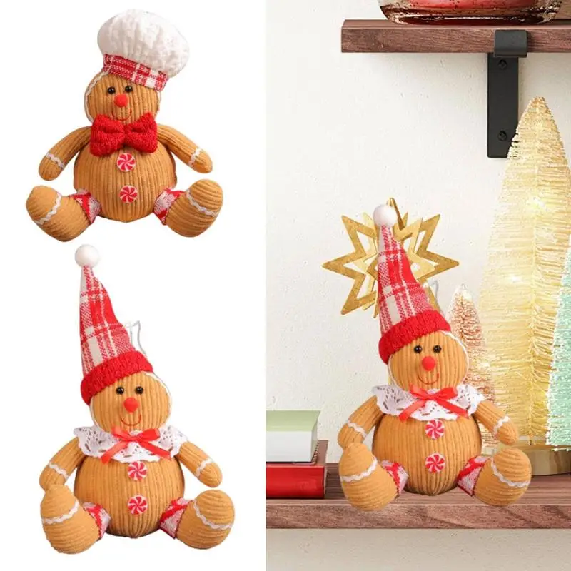 Christmas Gingerbread Doll Gingerbread Ornaments For Christmas Tiered Tree Christmas Present To Kids Warm Decor For Bedroom