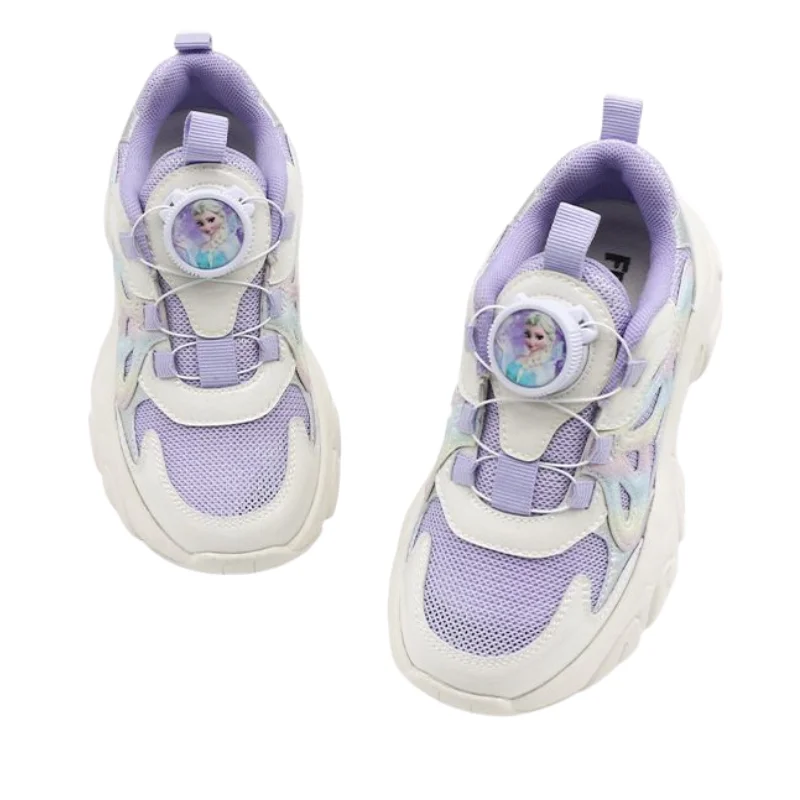 Frozen animation peripheral children's shoes girls comfortable sports shoes new button cartoon creative casual sports shoes