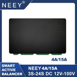 NEEY 4A 15A Smart Active Balancer Equalizer Cascade Connection Li-ion LiFePo4 LTO 3S-24S 36V 48V 60V 24V Battery energy balance