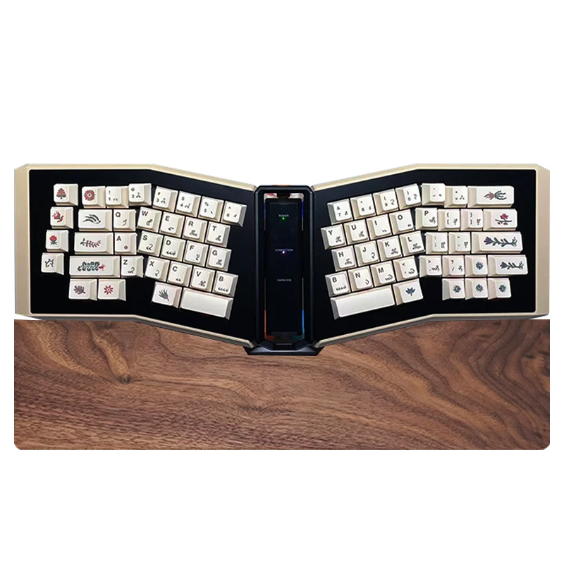 Leobog Alice A75 Keyboard Palm Stand kayu kenari disesuaikan dukungan Wrist Pad Adapter Keyboard untuk Ajazz AKS068Pro Feker Alice80