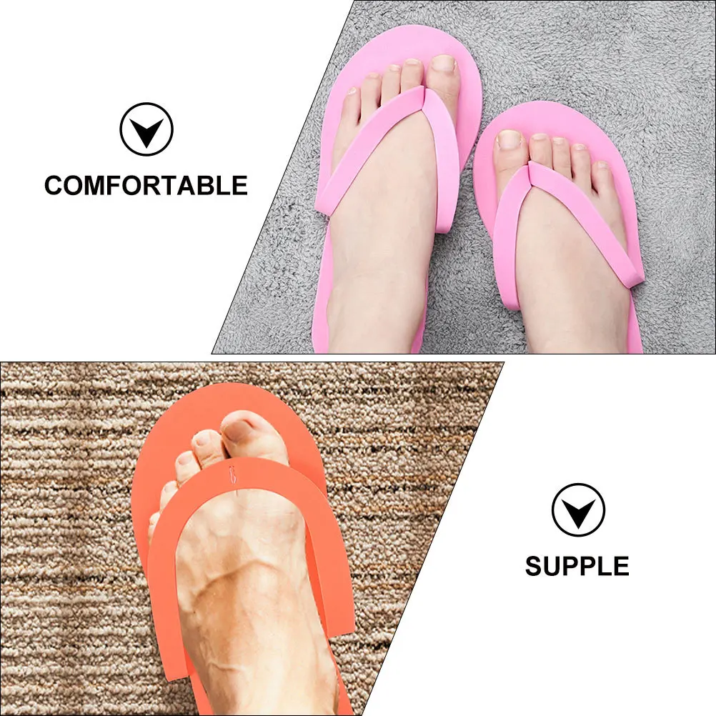 

24pcs Disposable Beach Slippers Eva Lightweight Non-Slip For Pedicure Salon Spa Hotel Guest Footwear Travel Slippers