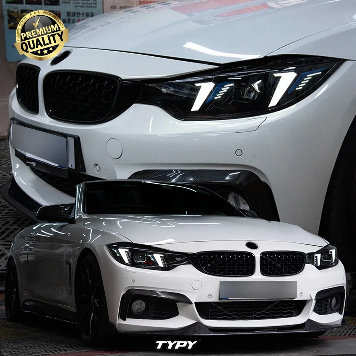 

Автомобильные фары TYPY для BMW 4 серии F32 F36, фары 2013-2020, светодиодные фары для проектора, дневные ходовые огни, автомобильные аксессуары