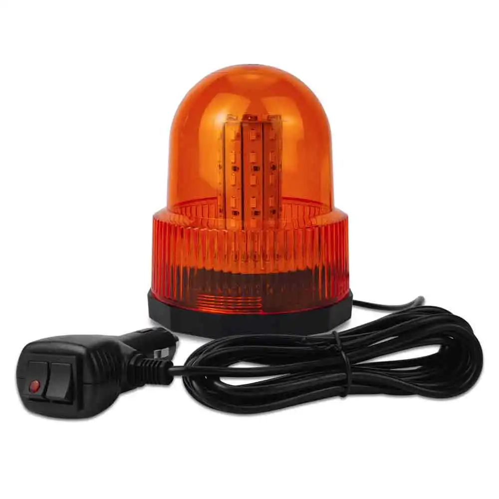 60-LED Car Ceiling Strobe Light - 12V/24V Roof-Mounted Emergency Warning Flash Light