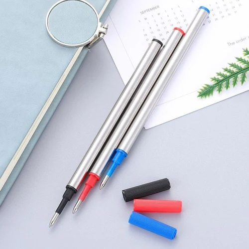 Imagen 2 del producto Recambios de Metal de 11cm, bolígrafo de 0,5mm, bolígrafo de negocios, recargas de bolígrafo de longitud, suministros de papelería para oficina y escuela, 5 uds.