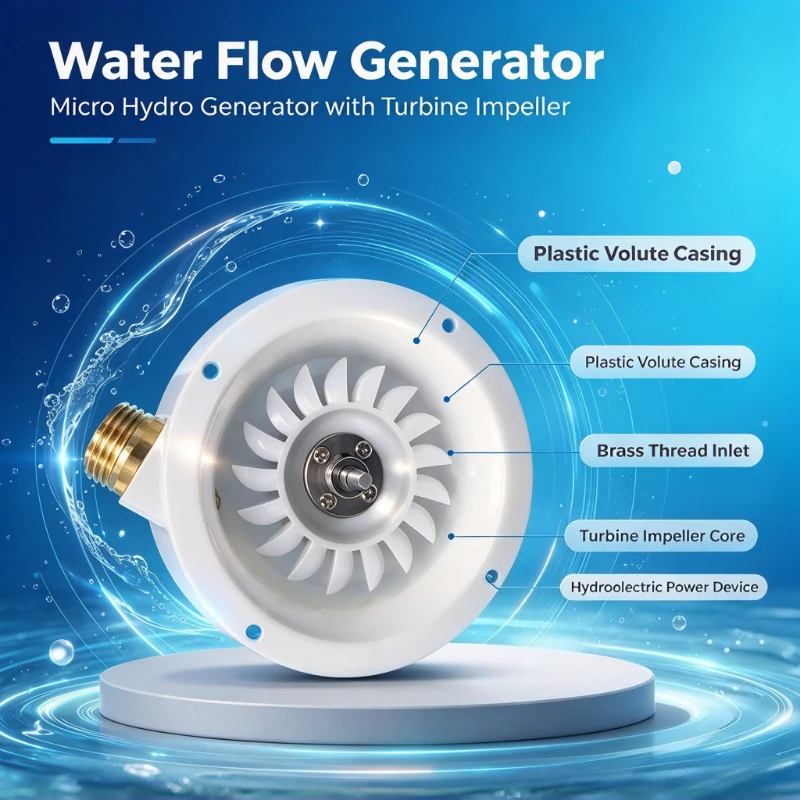Micro Field Hydro Generator Turbine Water Conservancy Generator Small Portable Impact Permanent Magnet Brushless