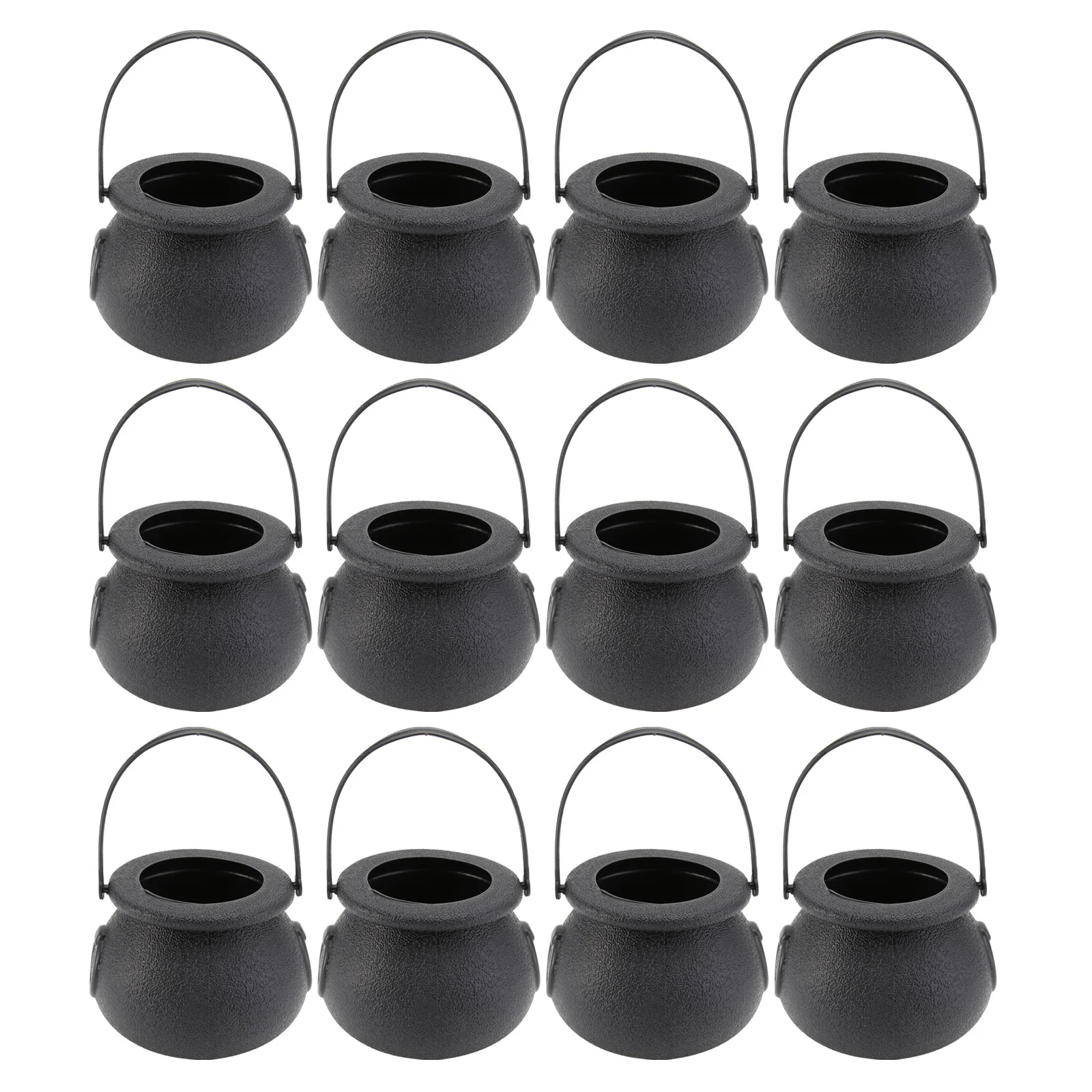 

12 Pcs Halloween Inflatables Candy Cauldron Kettles Candies Bowl Bucket Props Witch Jar Decorate