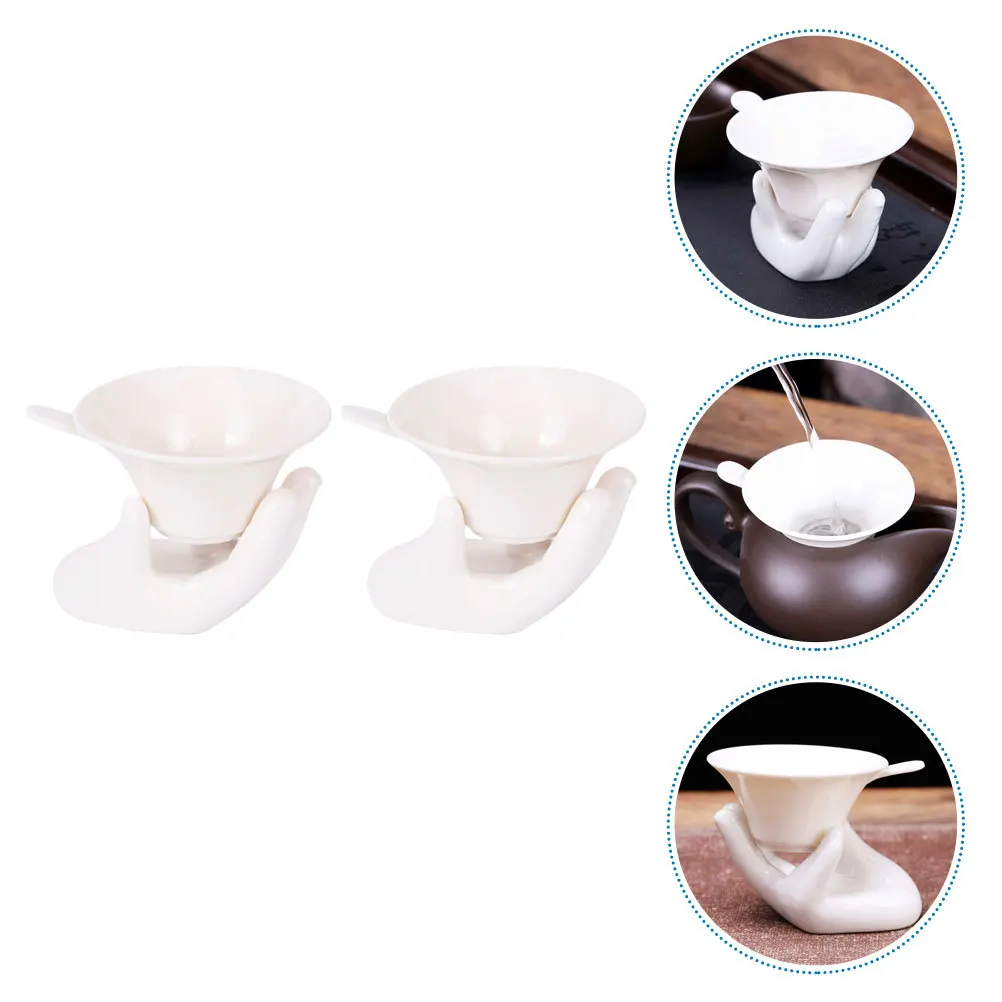 

2Sets Ceramic Tea Colander Material for Effective Filtering and Elegant Display Ceramic Tea Strainer Teapot Strainer