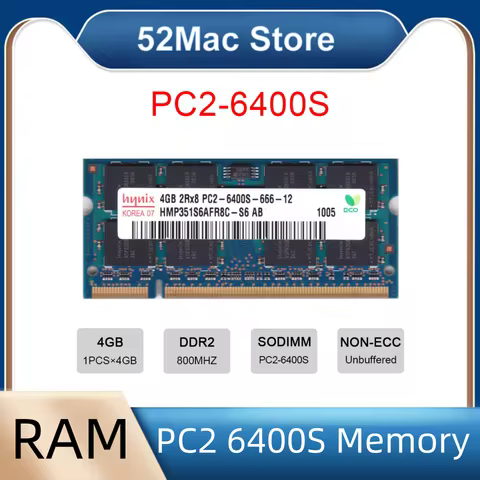 DDR2 4GB PC2 6400S Laptop memory 4G 8G 800 MHz Notebook RAM 200-pin SO-DIMM