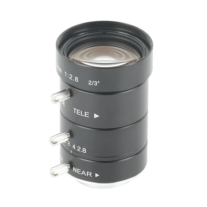 10MP Industrial Microscope Lens 12-36mm Large Field of View High Working Distance Distortion-free Lens 2/3 Large Target Surface