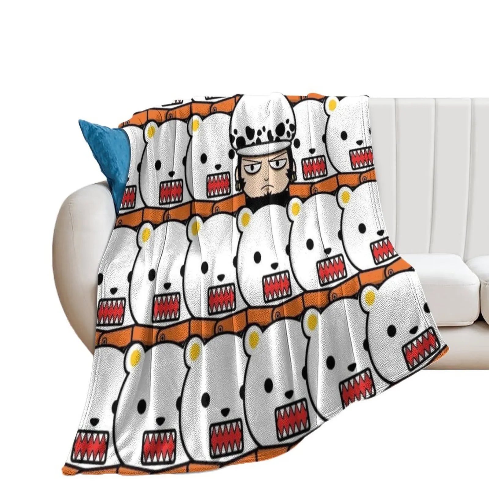 

Trafalgar Law x Bepo Throw Blanket Luxury Throw manga Bed covers Blankets