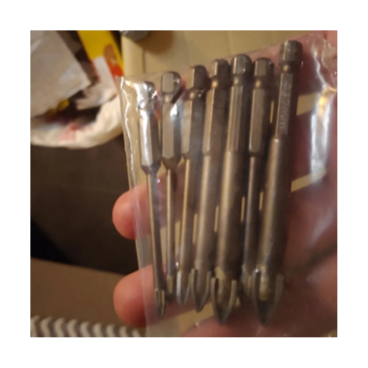 Tile Drill Bit Concrete Cement Drill Bit Multi-Function Punch Hole Opener Four-Edged Triangular Drill Bit Set Carbide