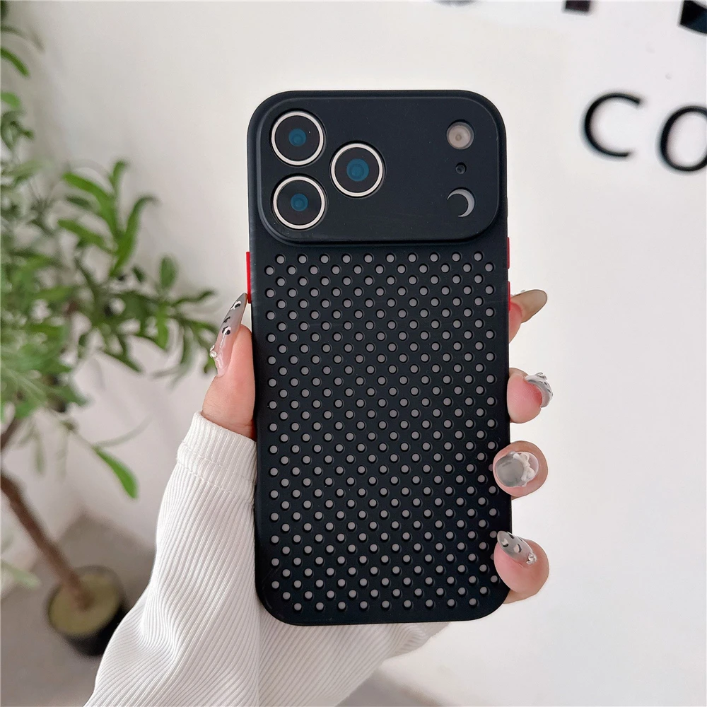 Schlanke, atmungsaktive, weiche TPU-Silikon-Handyhülle für iPhone 17 Air 16 E 15 14 13 12 11 Pro X XR XS Max Mini Plus, stoßfeste Rückseite