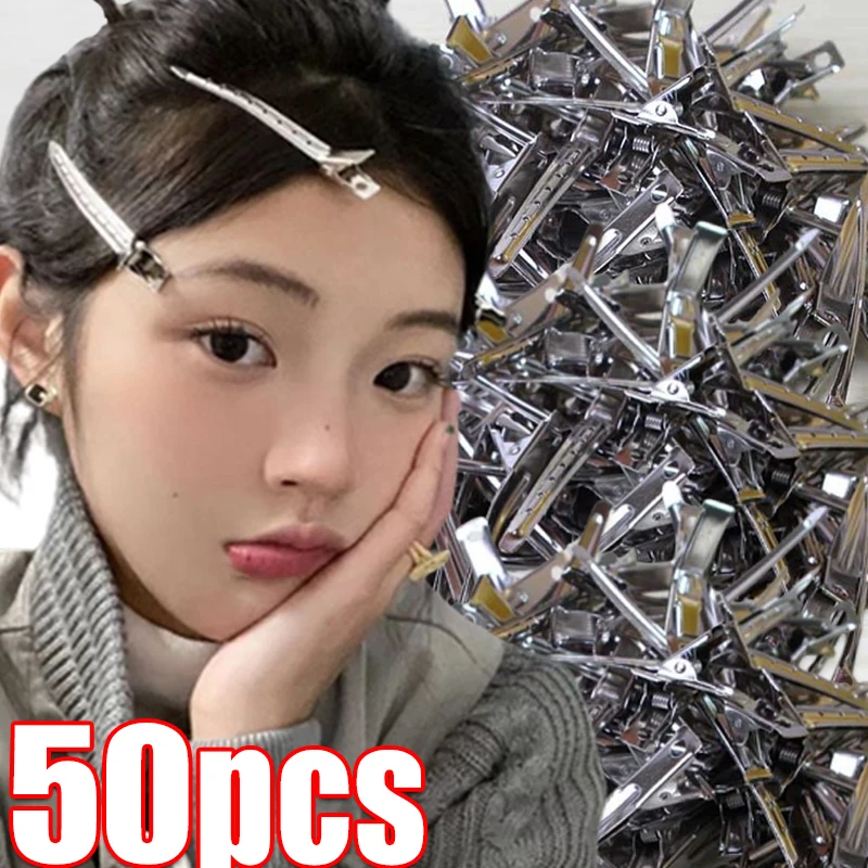 

1/50pcs Woman Hair Care Clips Metal Steel Hairdressing Sectioning Clamps Barber Hair Use Styling Tools Hair Root Fluffy Hairpin