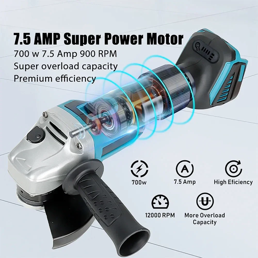 DGA402 polishing machine, brushless electric angle grinder, rechargeable cutting machine, suitable for Makita 18V battery