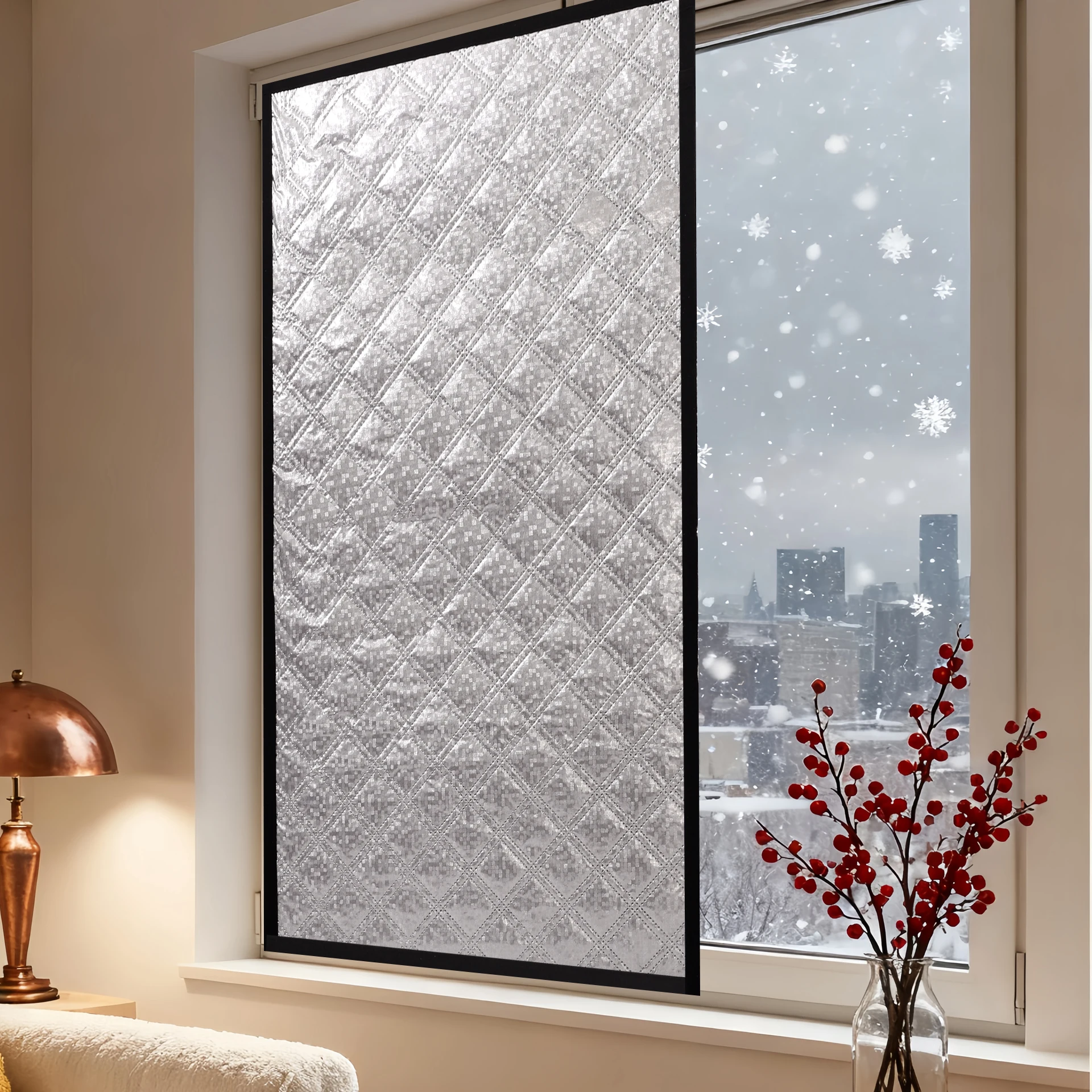 ستائر حرارية لغرفة المعيشة والمطبخ وغرفة النوم، ستائر عازلة تمنع البرد والضوضاء، منتجات النوافذ الشتوية. #3