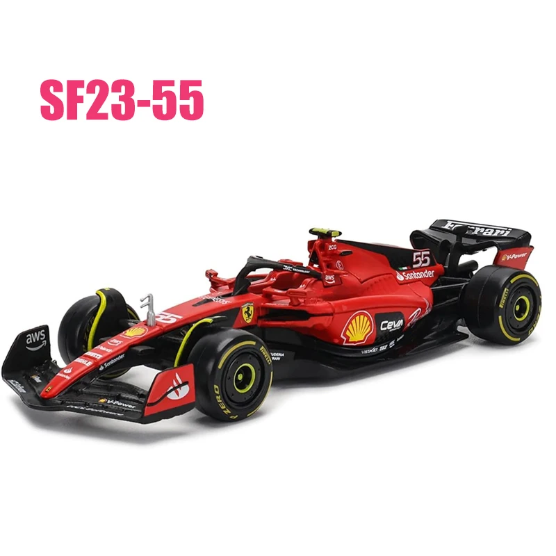 Bburago 1:43 F1 Ferrari Mclaren Red Bull Mercedes-AMG Equipe W13 # 44 Hamilton # 63 carros fundidos em liga metálica modelo brinquedos presentes de Natal