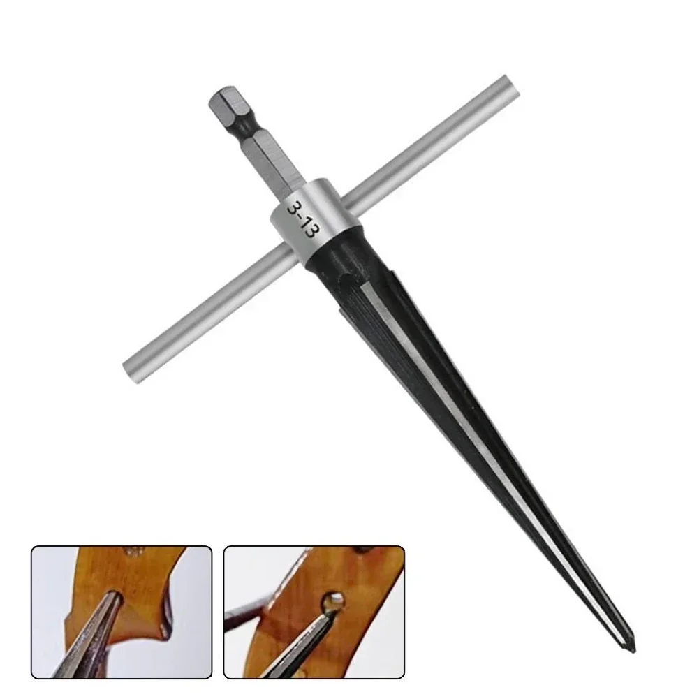 

Ручные инструменты Коническая развертка Ручная развертка Фаски Стальная ручная развертка с шестигранным хвостовиком для конического отверстия на деревянной доске