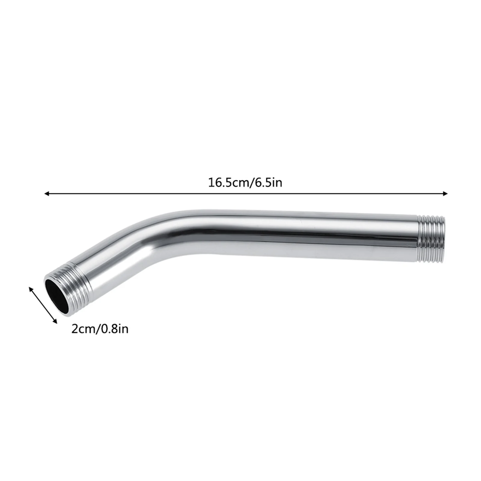 Stainless Steel Handheld Shower Arm Extension Tube Chrome Plated Wall Mounted Design Bathroom Shower Arm Accessories
