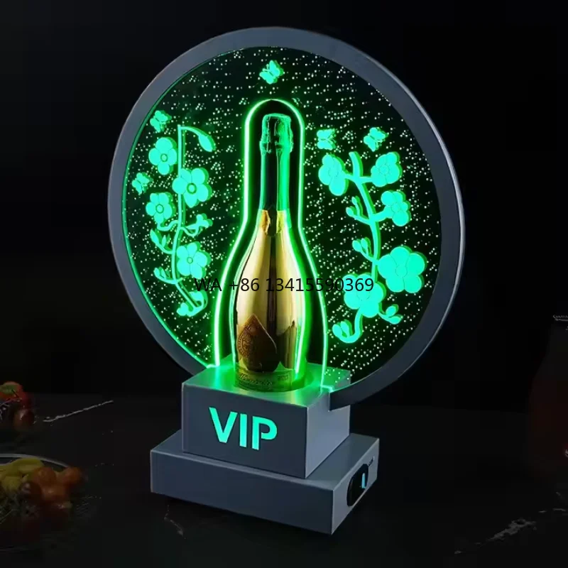 

LED Light Emitting KTV Plum Display Bottle Service Tray for Nightclubs Bars Parties for Beverages Ice Buckets Beverage Tubs