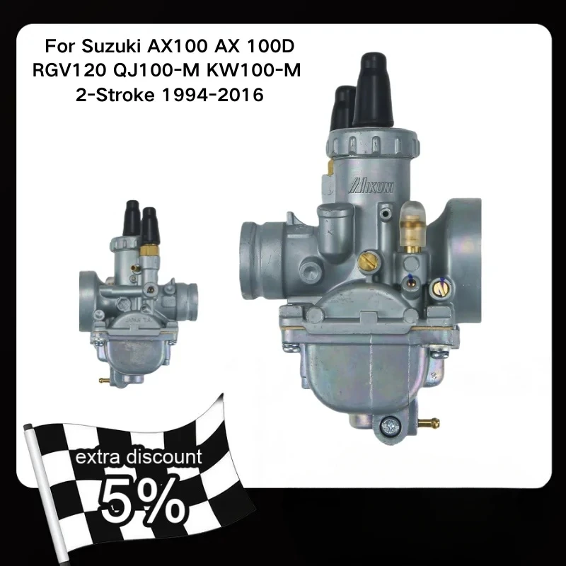 22 مللي متر دراجة نارية المكربن لسوزوكي AX100 AX 100D RGV120 QJ100-M KW100-M 2-السكتة الدماغية 1994-2016 سكوتر ATV محرك Carb المكربن