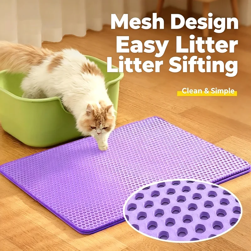 Cat Litter Mat - U-Şeklinde Büyük Çift Katmanlı Kedi Tuvaleti
