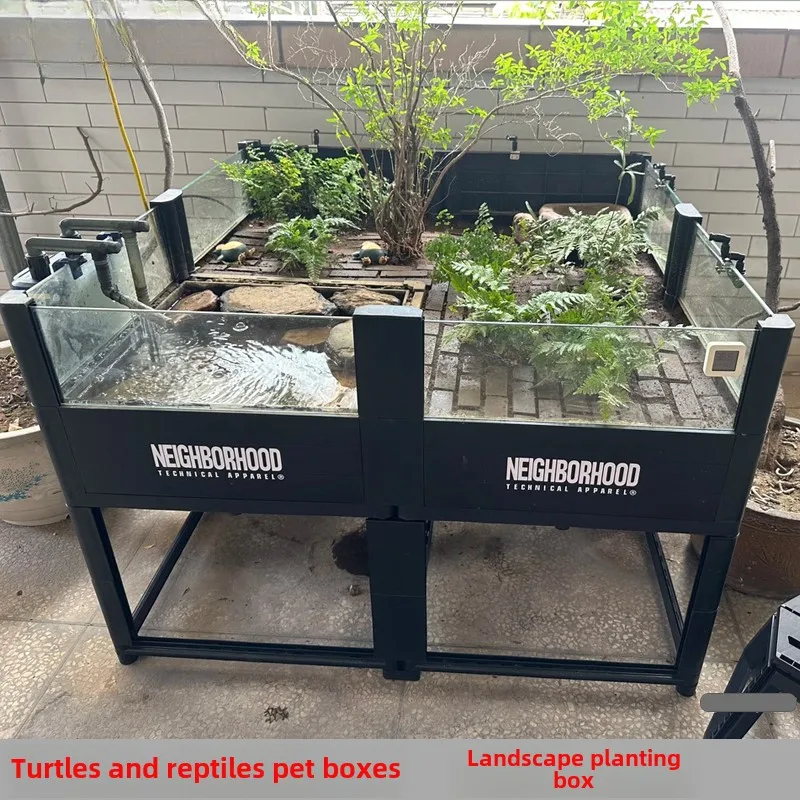 Raising turtles Turtle ecological breeding box Raising environment Plant landscape planting box