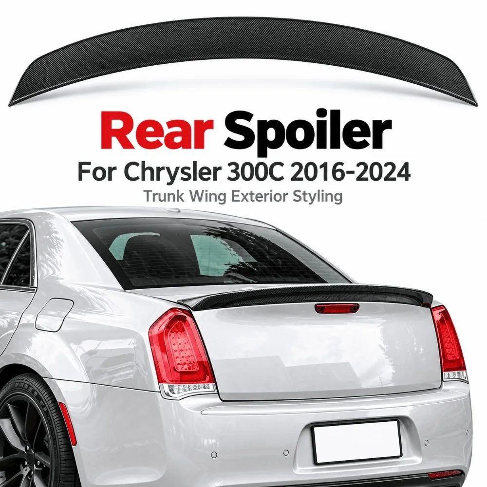 Rear Spoiler For Chrysler 300C 2016-2024 Trunk Wing Body Kit Aerodynamic Styling Exterior Trim Car Accessories Auto Tuning Parts