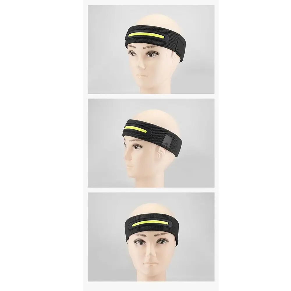 

Unisex USB LED Light Headband Cotton Elastic Luminous Running Hat Breathable 3 Light Modes Headscarf for Active Outdoor