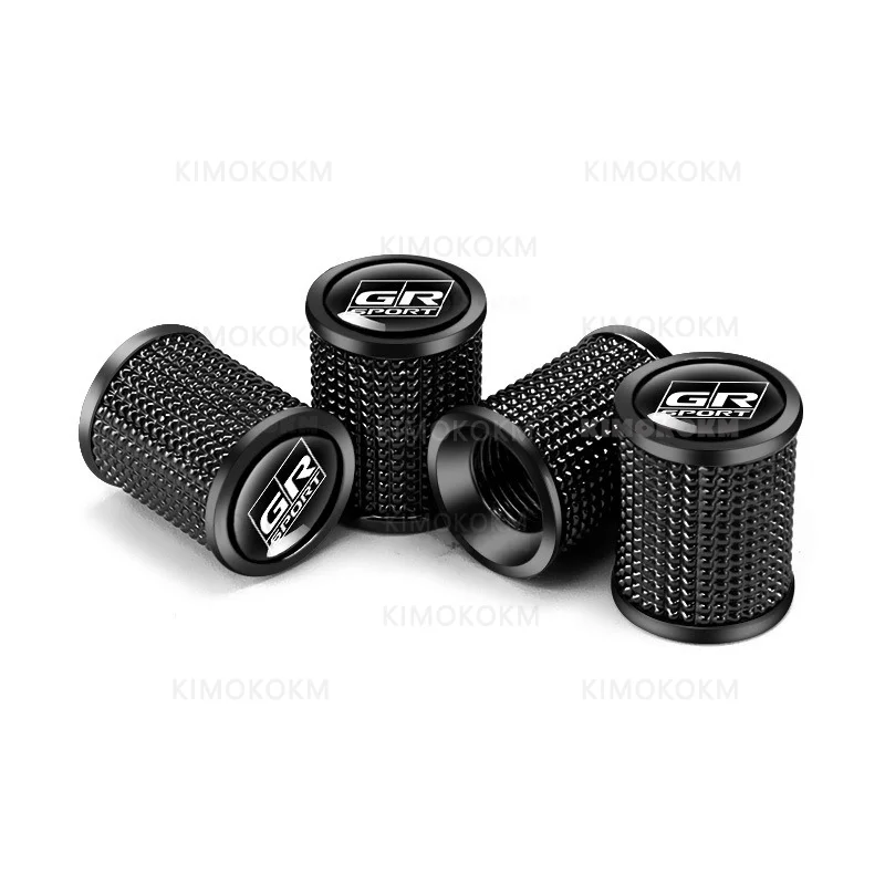 

4pcs/Set For Toyota GR Gazoo Racing C-HR RAV4 Mirai Avensis Prado Car Tire Hexagon Valve Cap Bolt Type Aluminum Anti-theft