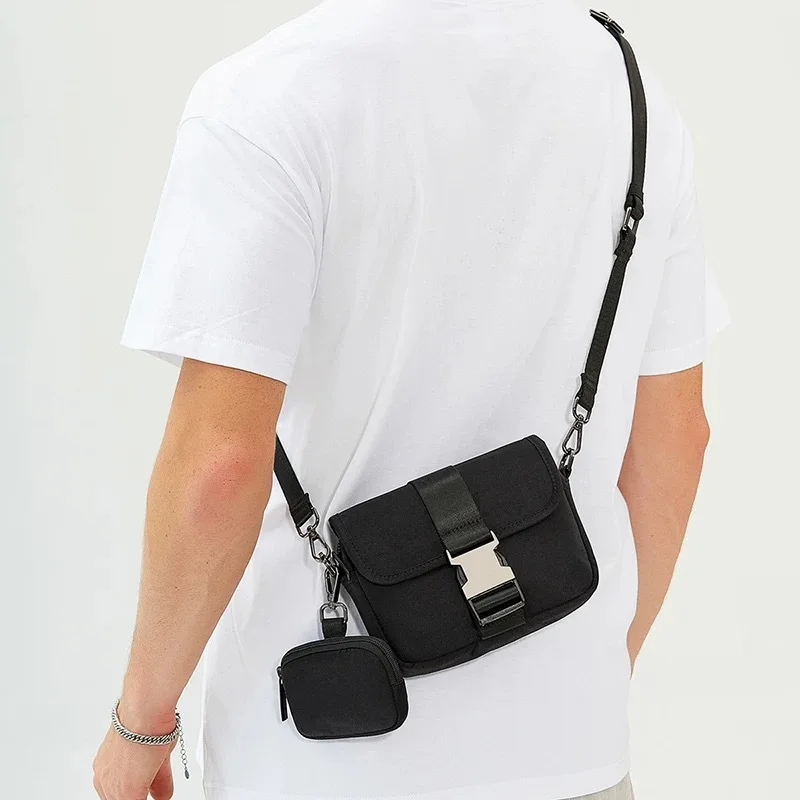 New Casual Men's Crossbody Bags 3 in 1 Samll Square Crossbody Bag Men Women Shoulder Messenger Bag Fashion Flap Shoulder Bags