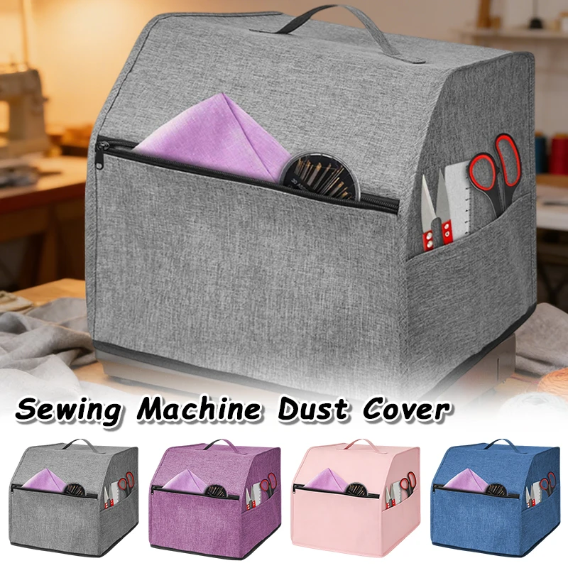 

Чехол для оверлока из ткани Оксфорд с карманами для хранения, защитный чехол от пыли для большинства стандартных оверлоков.