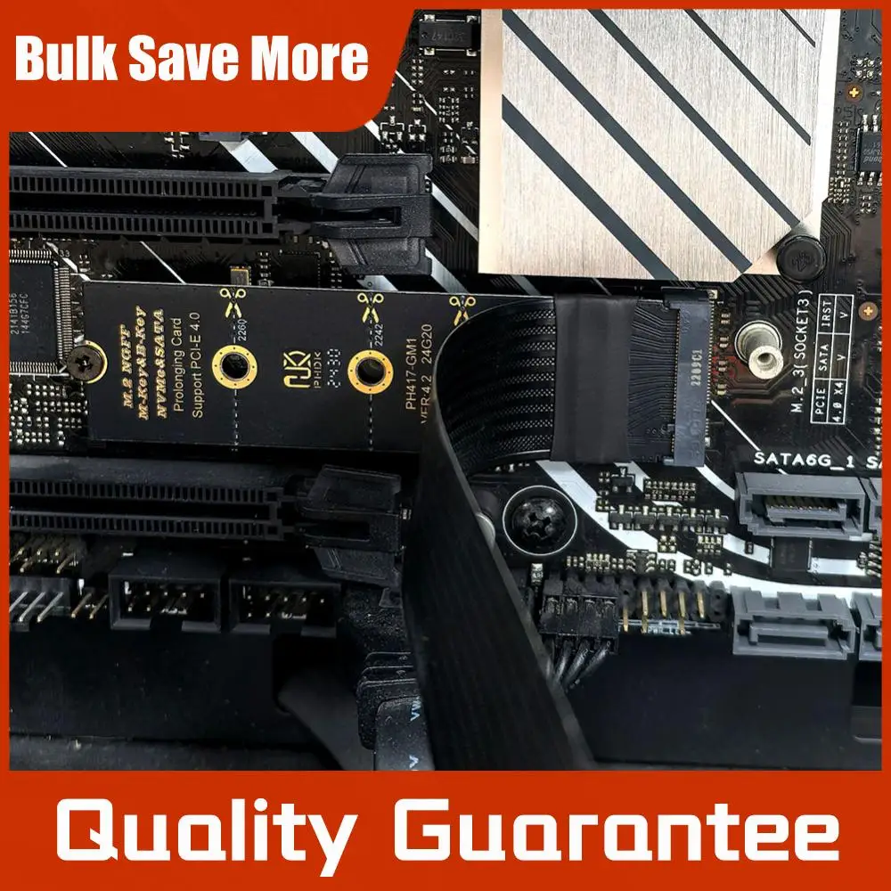 

NGFF M-Key PCIe4.0 SSD Extention Card Support PCle4.0 Solid Drive Riser Card M.2 SSD PCI-Express 4.0 X4 M Key Extender