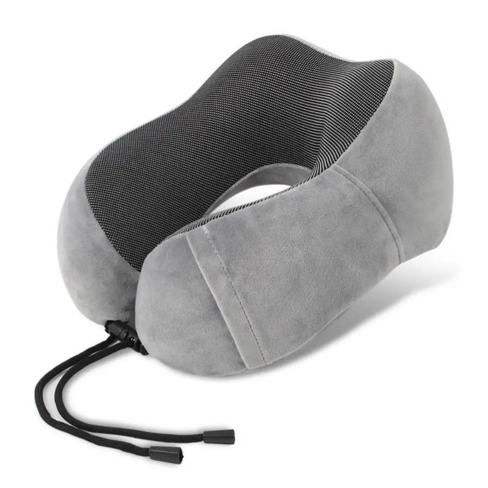 

Household with Storage Bag U Shaped Neck Pillow Soft Lightweight Neck Support Cushion Foldable Airplane Neckrest Pad Men Women