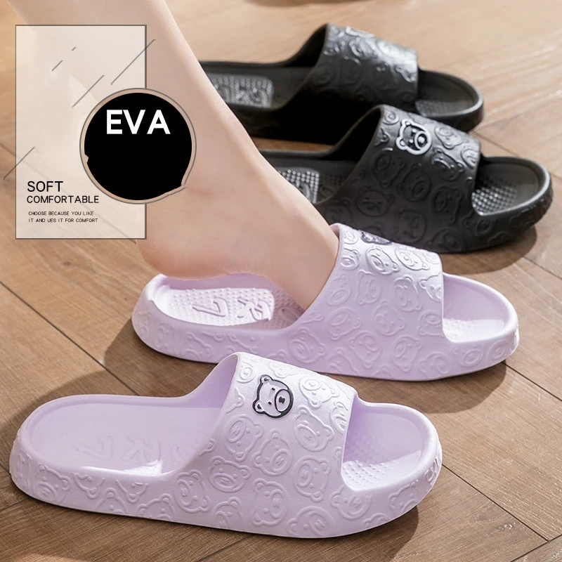 Non-slip Slippers Female Outer Wear 2024 New Bathroom Bathroom Indoor Home Sandals Female Summer