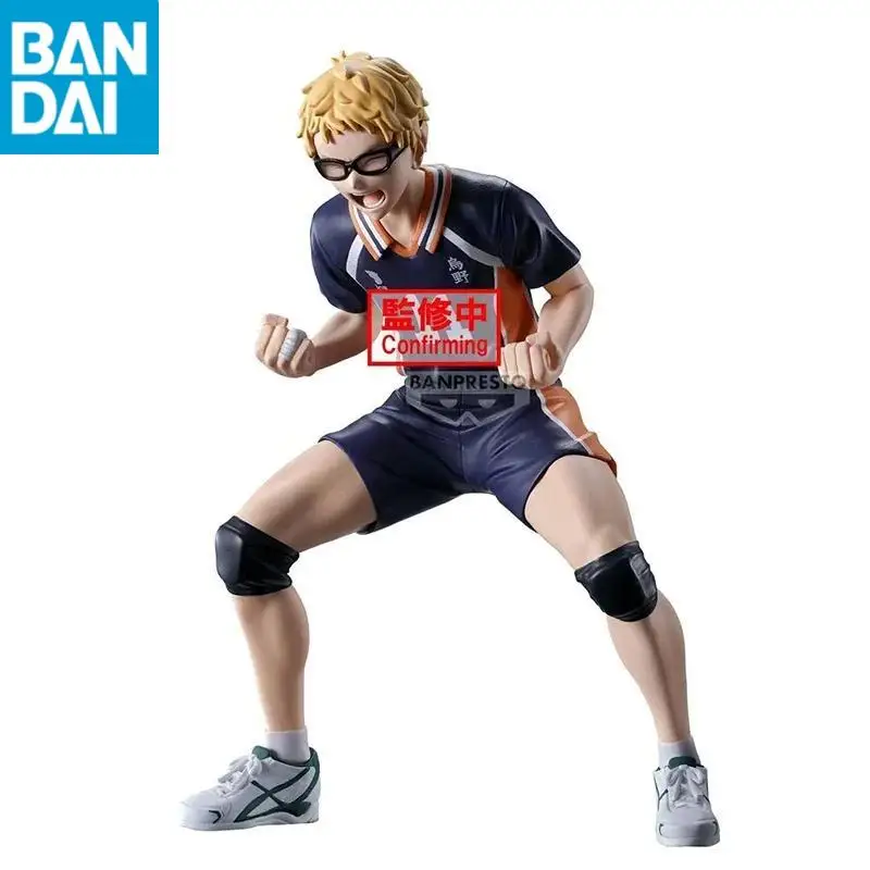

В наличии Оригинальный Bandai Namco Banpresto Haikyuu! Kei Tsukishima ПВХ 14см Коллекционная фигурка Игрушка Настольный орнамент Модель