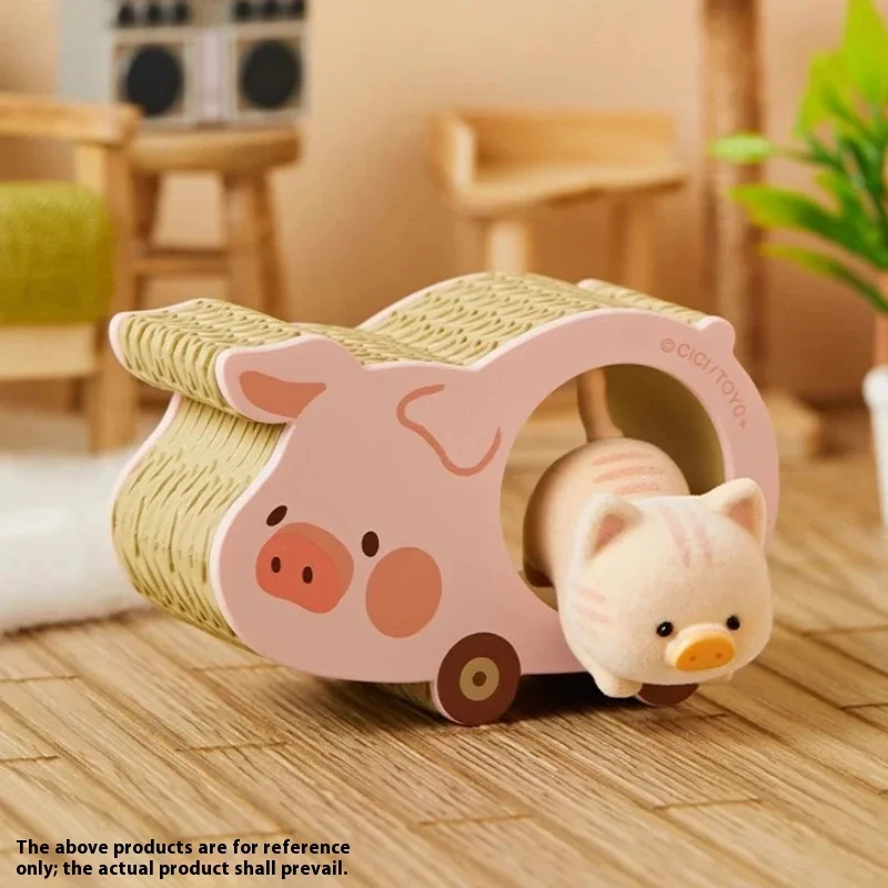 حقيقي لولو خنزير سلسلة Caturday صندوق أعمى لطيف أصبع شخصيات كرتونية صندوق غامض سطح المكتب الديكور نموذج الاطفال مفاجأة الهدايا