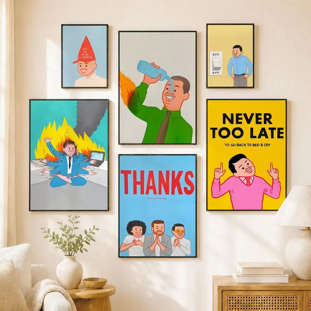 Art Joan Cornella Art Prints Self-adhesive Poster Water Proof Paper Print Room Decor Stickers Art Wall Decor Living Room