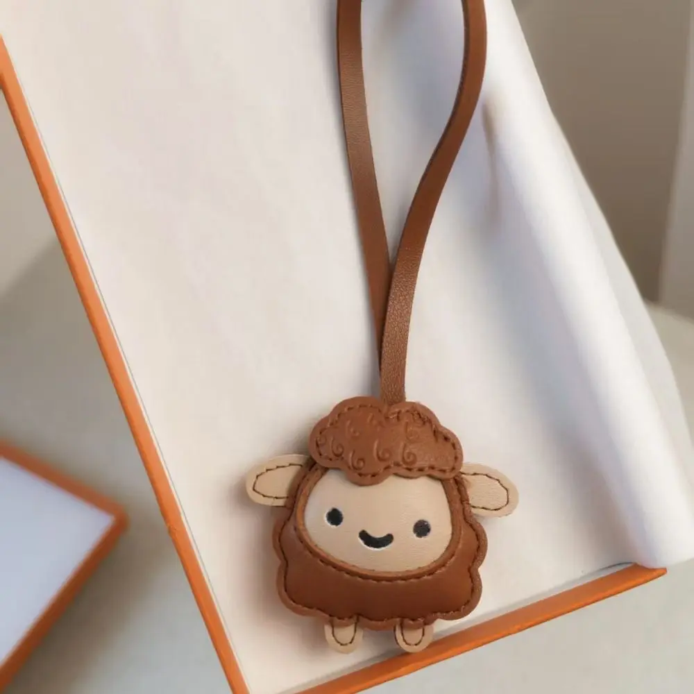 Soft PU Leather Sheep Bag Charm Goat Lightweight Sheep Keychain Multi-Color Colorful Sheep Shaped Pendant Bag Accessories