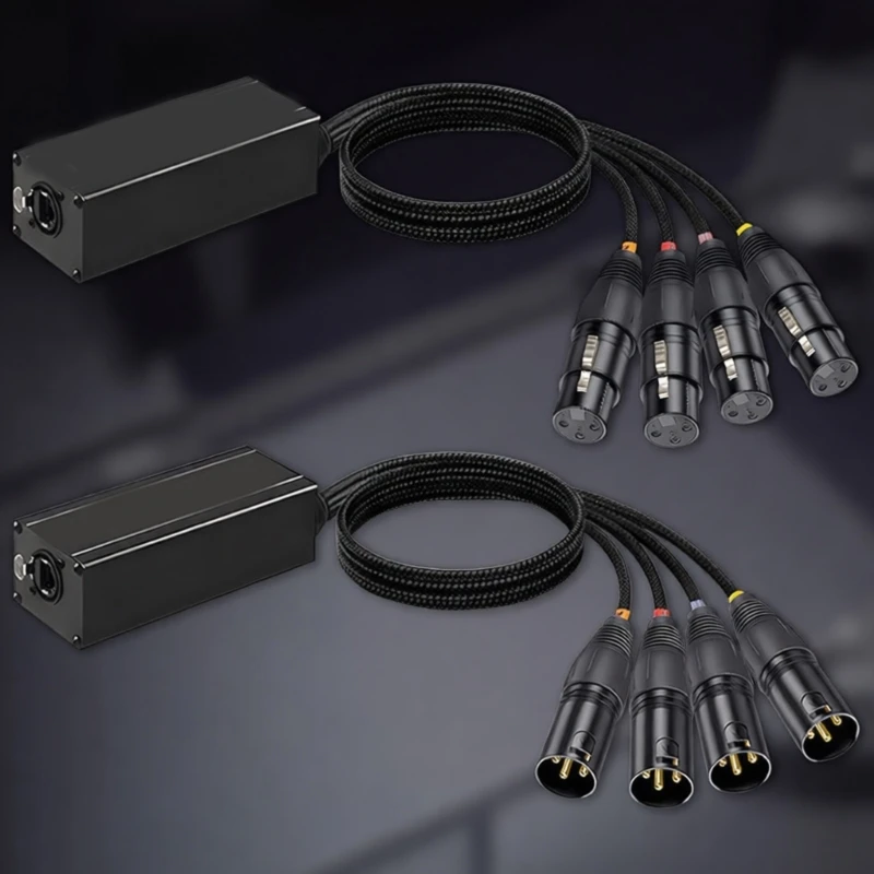 Ethernet Extender 4 Channel XLR To 6.35mm Auditory Adapter Set For Professional Sound System