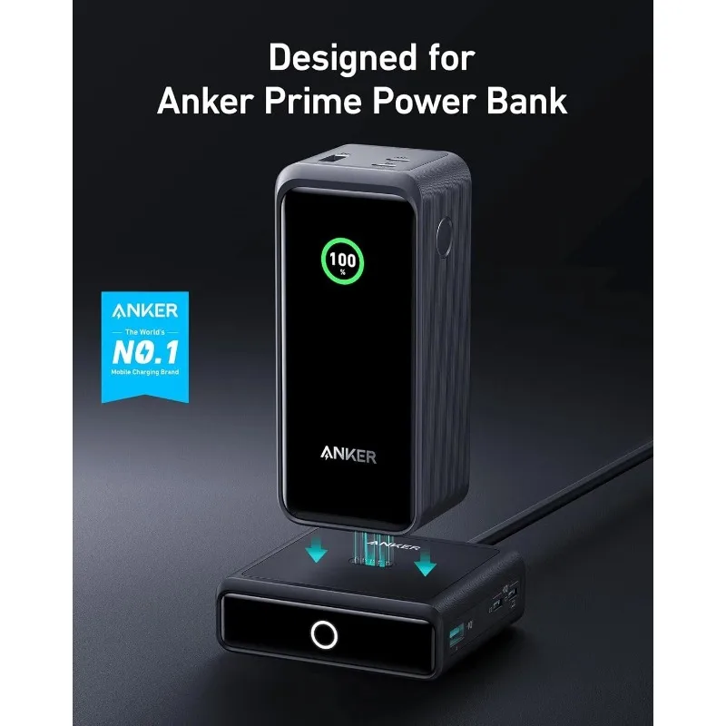 Anker 100W Ladebasis Schnellladung 4 Anschlüsse für Prime Power Bank / iPhone